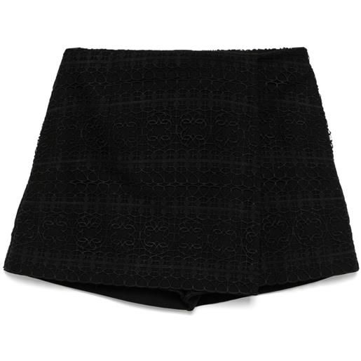Elie Saab shorts macramé - nero