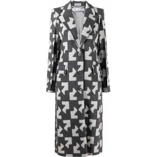 Off-White soprabito con motivo geometrico - grigio