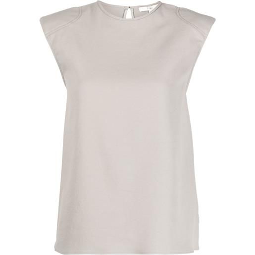 Tibi top con spalline - marrone