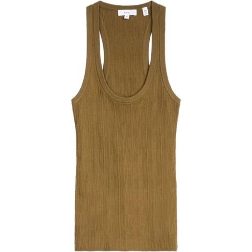 A.L.C. canotta a coste - marrone