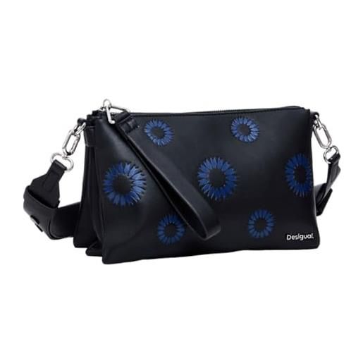 Desigual across body bag, accessori borsa a corpo in pu donna, nero, one size