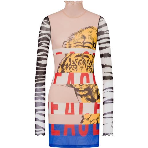 MOSCHINO JEANS abito corto con stampa - nero