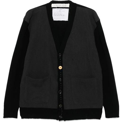 A Tentative Atelier cardigan con inserti - nero