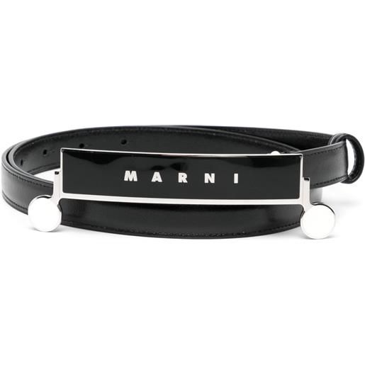 Marni cintura con logo - nero