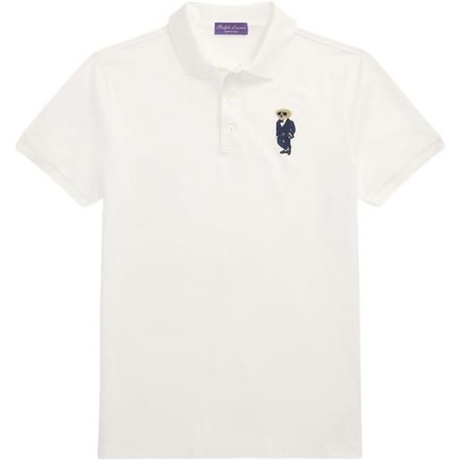 Ralph Lauren Purple Label polo con logo - bianco