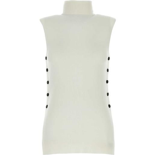 Giorgio Armani top con collo rialzato - bianco