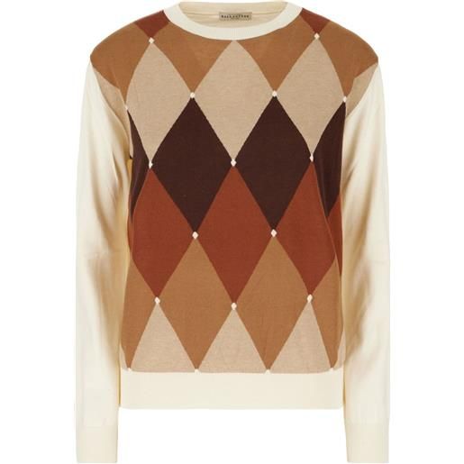 Ballantyne maglione con intarsi a rombi - toni neutri