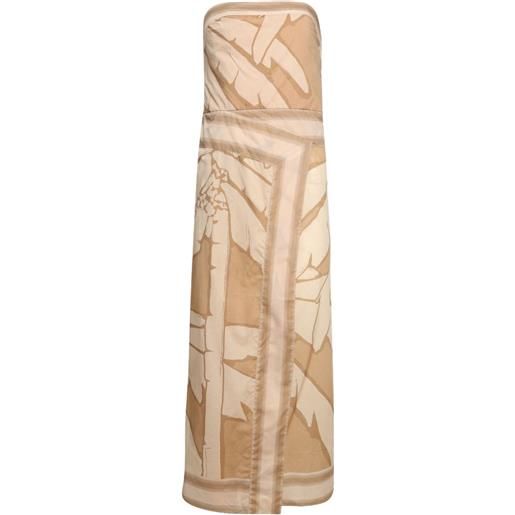 Johanna Ortiz abito midi in cotone - toni neutri