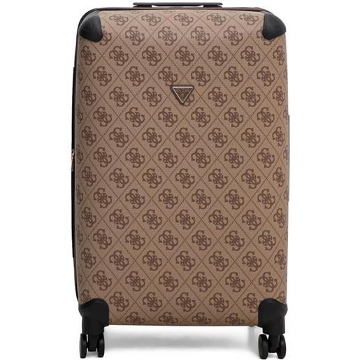 GUESS USA valigia rigida con monogramma - marrone