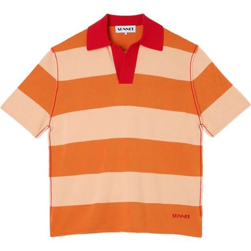 Sunnei polo a righe - arancione