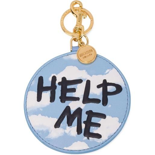 Moschino portachiavi cloud - blu