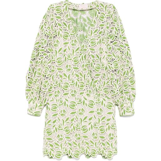 LUISA SPAGNOLI abito corto all'uncinetto - verde