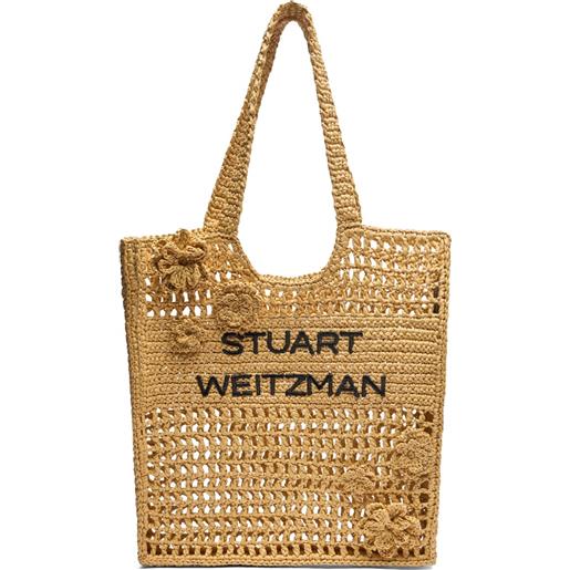 Stuart Weitzman logo-print tote bag - toni neutri