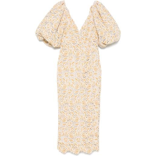 LUISA SPAGNOLI abito midi all'uncinetto - toni neutri