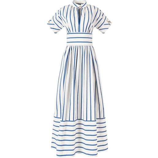 Rosie Assoulin abito lungo a righe ask for directions - bianco