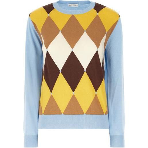 Ballantyne maglione con intarsi a rombi - blu