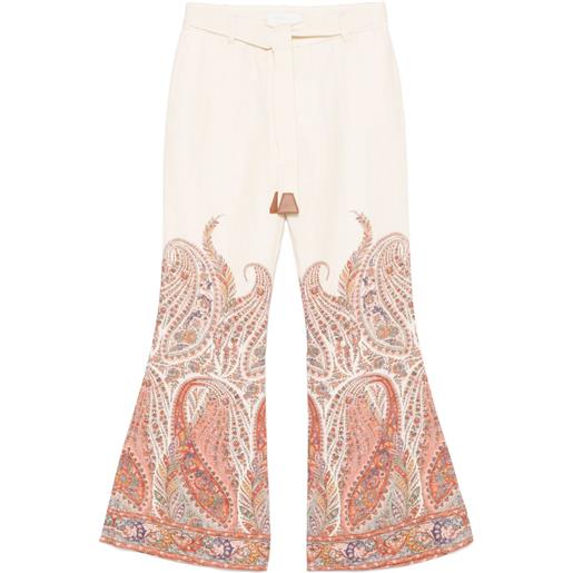 ZIMMERMANN pantaloni con stampa paisley - toni neutri