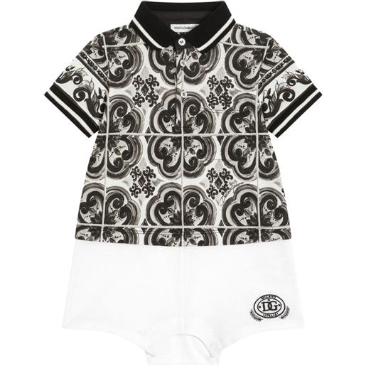 Dolce & Gabbana Kids tutina con stampa - bianco