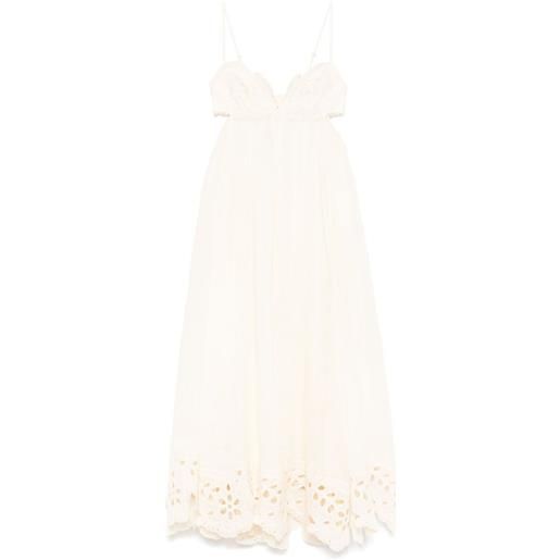 ZIMMERMANN abito con ricamo a fiori - toni neutri