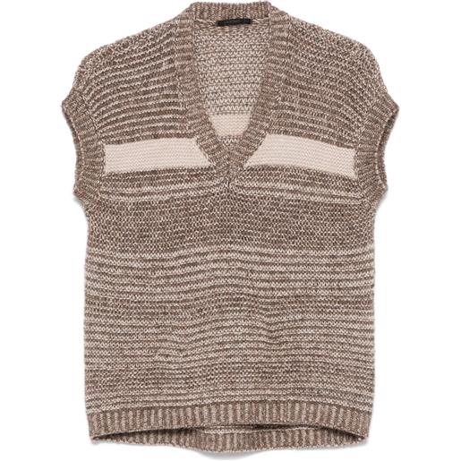 Transit canotta a coste - marrone