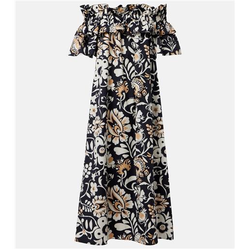 La DoubleJ abito midi breakfast in popeline di cotone