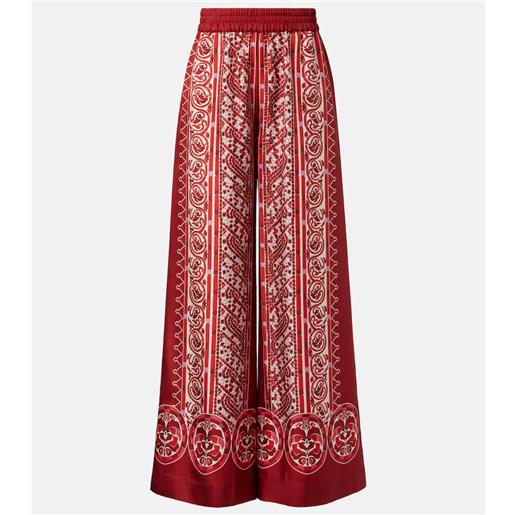 La DoubleJ pantaloni a palazzo in twill di seta