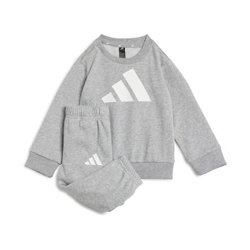 adidas mixte bébé essentials big logojogger, medium grey heather/white, 9-12 months