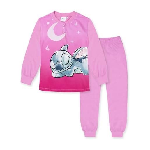 Disney Store pigiama per bambina disney lilo e stitch in cotone leggero 7 anni a maniche lunghe 7074