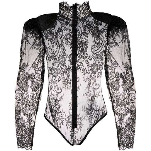 Ana Radu body in pizzo a fiori - nero