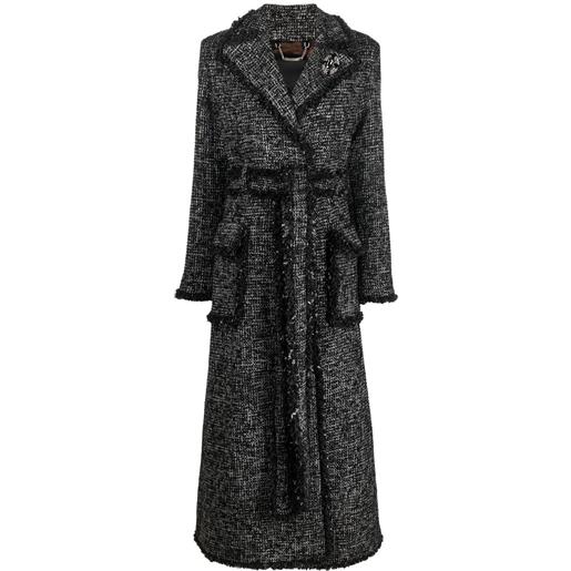 Philipp Plein cappotto con cintura - bianco