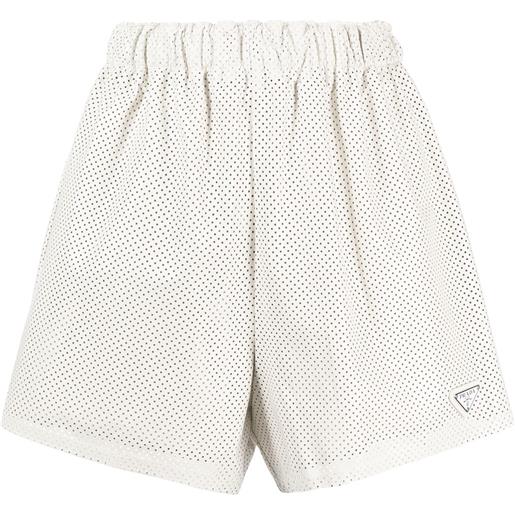 Prada shorts a vita alta - bianco