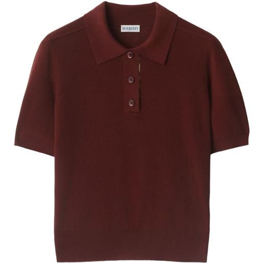 Burberry polo in lana - marrone