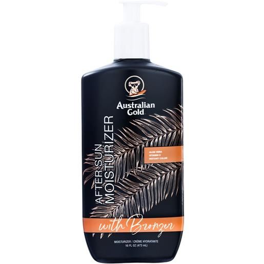 Australian gold after sun moisturizer with bronzer 473 ml idratante e prolungatore di abbronzatura con natural bronzer e autoabbronzante