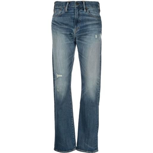 Ralph Lauren RRL jeans svasati con effetto schiarito - blu