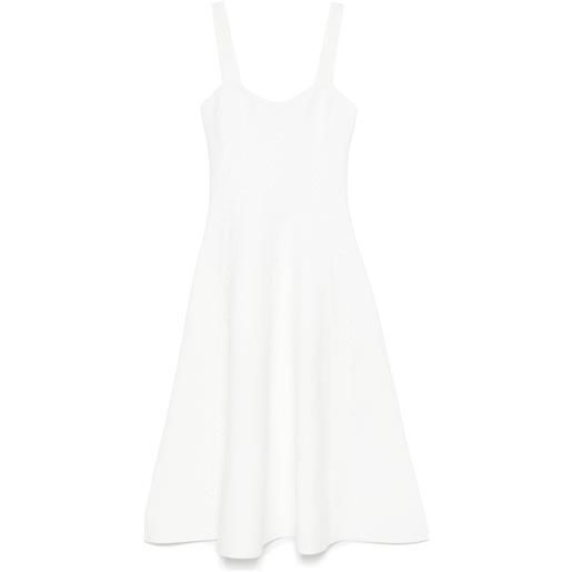 Maje abito midi in maglia - bianco
