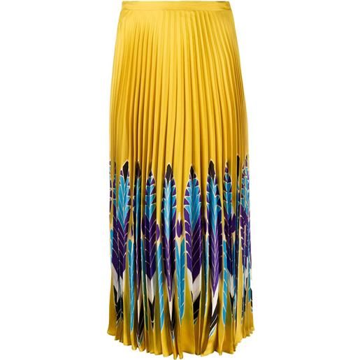 Valentino Garavani gonna midi con stampa - giallo