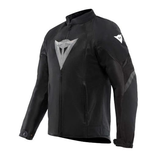 Dainese - air graphics tex jacket, giacca moto estiva, ventilata e leggera, con protettori morbidi su spalle e gomiti, man, nero/bianco diamante, 54