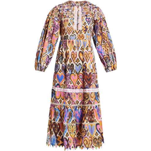 FARM Rio abito midi con stampa - toni neutri