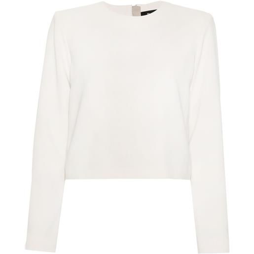 Theory blusa crop - toni neutri