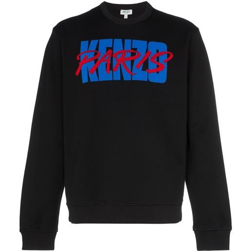 Kenzo felpa con stampa - nero