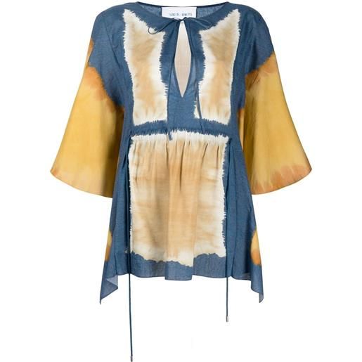 Alberta Ferretti tunica con maniche drappeggiate - blu