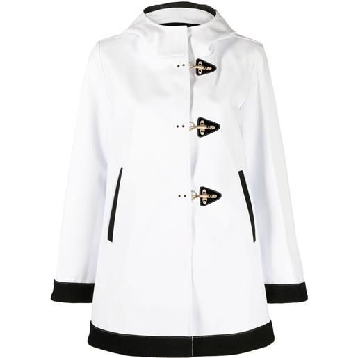 Fay cappotto con alamari - bianco