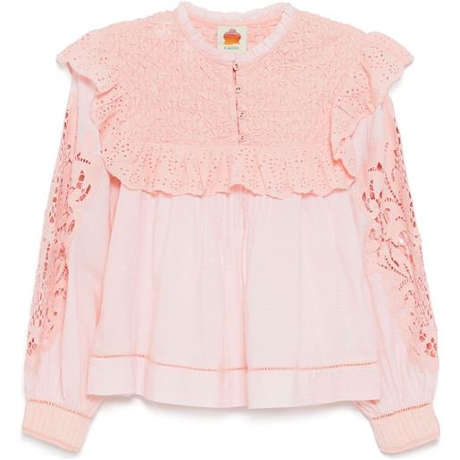 FARM Rio blusa rose honeycomb - rosa