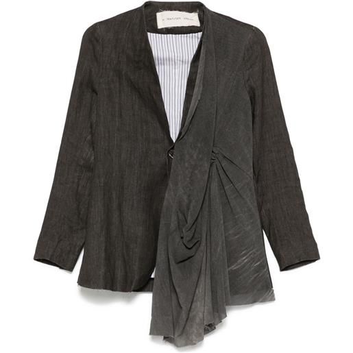 A Tentative Atelier blazer con arricciatura - grigio