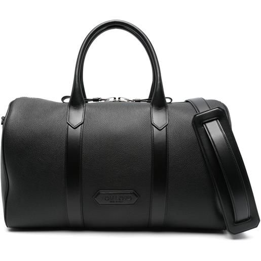 TOM FORD borsone in pelle - nero