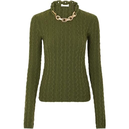 Rabanne top in maglia - verde