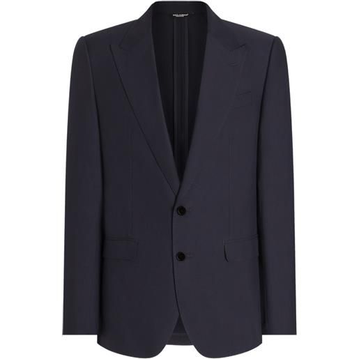 Dolce & Gabbana blazer sartoriale con revers a lancia - blu