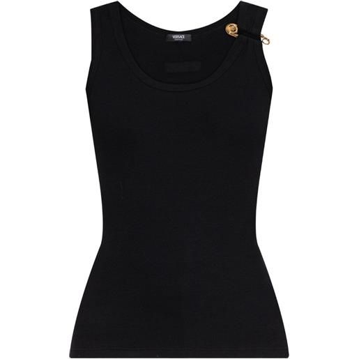 Versace canotta con decorazione - nero