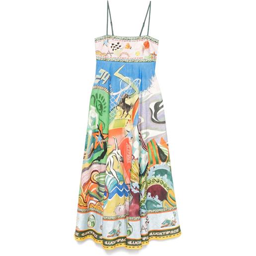 ALEMAIS abito midi lucky pace - blu