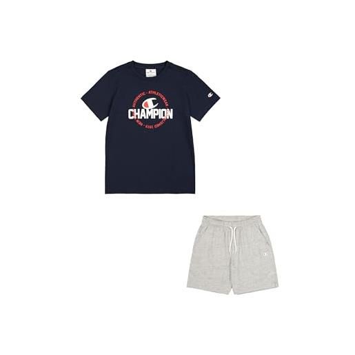 Champion legacy graphic - completo girocollo da bambino con logo, bianco (ww001), 9-10 years